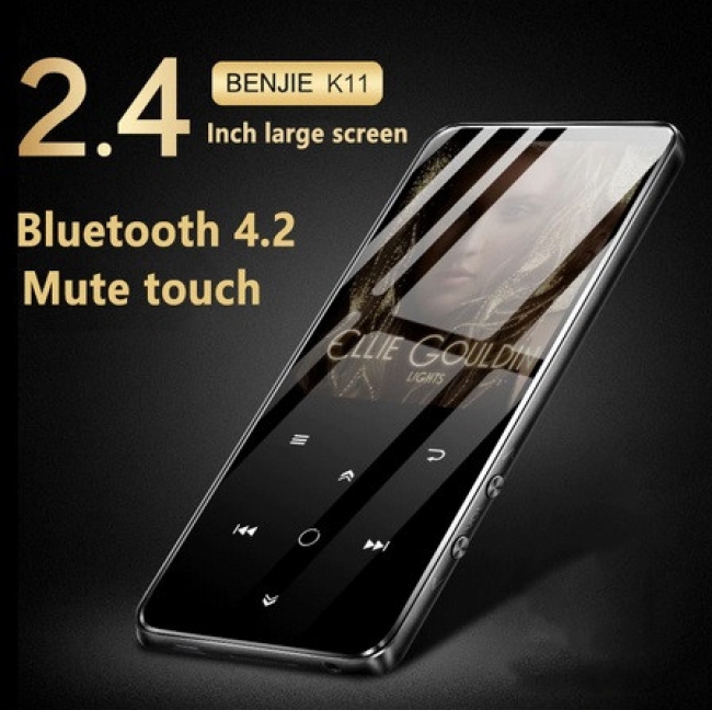BENJIE K11 IPX4 водонепроницаемый HIFI Bluetooth 4.2 MP3 музыкальный плеер HIFI MP3 плеер 8 ГБ с экраном 2,4 дюйма