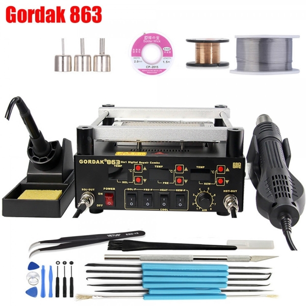 HTB196xiXN_rK1RkHFqDq6yJAFXaR Паяльная станция Gordak 863 3 в 1 Фен + Электрический паяльник + ИК станция предварительного нагрева