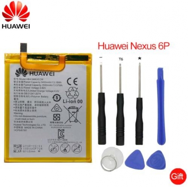 HTB176VOavvsK1RjSspdq6AZX Аккумулятор HB416683ECW для Huawei Nexus 6P 3450 мАч