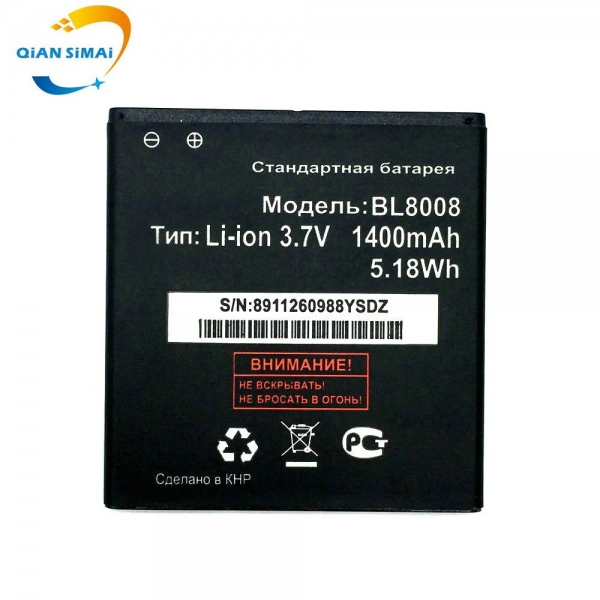 Батарея BL8008 Аккумулятор BL8008 для Fly FS401 Stratus 1 1400 мАч