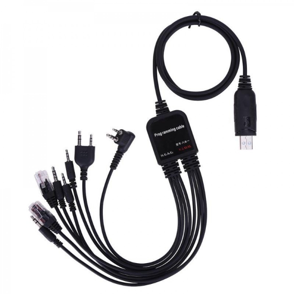 USB Programming Cable USB кабель для программирования радиостанции BaoFeng и других 8 в 1 c диском ПО