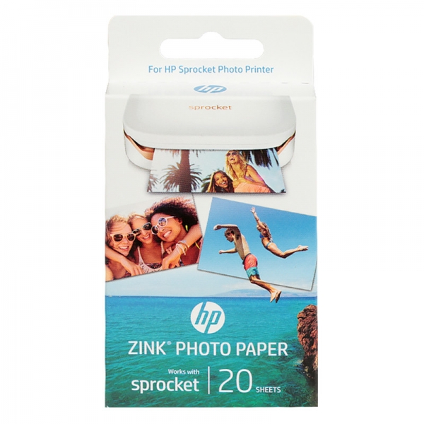 Фотобумага HP Zink Photo Paper Фотобумага HP Zink Photo Paper, 5x7.6 см, 20 листов/коробка
