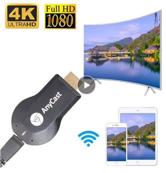 Адаптер Anycast TV Stick 1080P с поддержкой Wi-Fi для IOS, Android Адаптер Anycast TV Stick 1080P с поддержкой Wi-Fi для IOS/Android