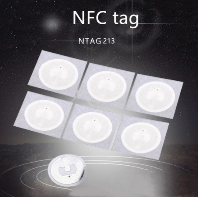 NFC-метка наклейка с чипом NTAG 213 NFC-метка наклейка с чипом NTAG 213 13,56 МГц 10 шт.