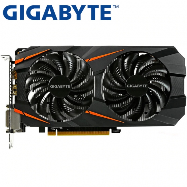 Видеокарта Gigabyte GeForce GTX 1060, GV-N1060WF2OC-3GD, 3ГБ, GDDR5, 192 бит Видеокарта Gigabyte GeForce GTX 1060, GV-N1060WF2OC-3GD, 3ГБ, GDDR5, 192 бит