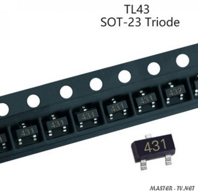 TL432, TL431 SMD регулируемый стабилитрон SOT-23 TL432, TL431 SMD регулируемый стабилитрон SOT-23 50 шт.